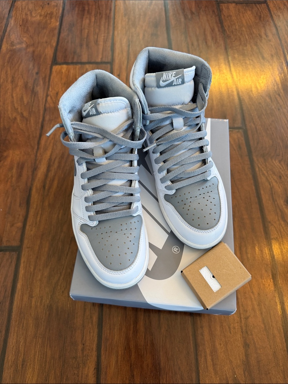 Air Jordan 1 RetroHigh OG Sneakers in Light Gray and White